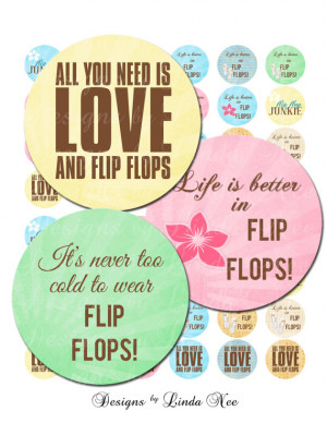 FLIP FLOP Summer on the Beach - Life is better in flip flops (1 inch ...