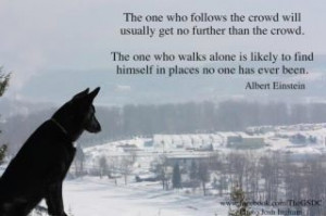 walk alone like the lone wolf