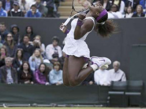 Serena Williams of the U.S. celebrates after defeating Yaroslava ...