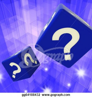 Question Mark Dice Stock Image