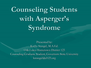 Counseling Students with Asperger’s Syndrome by january