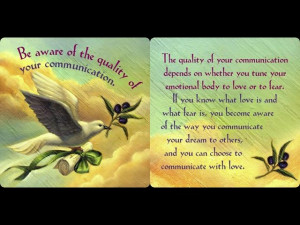 One of Don Miguel Ruiz' cards from his Mastery of Love deck.