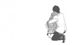 cute, embrace, hug, love, manga, manga boy, manga cap, manga girl ...