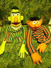 SESAME STREET Vintage Bert & Ernie Hand Puppet Dolls Plastic muppets ...