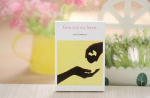 GIVE YOU MY HEART Valentine Heart Love quote postcard set/ 32 designs ...