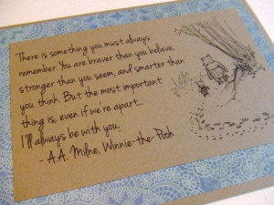 ... Pooh Quote - Classic Piglet and Pooh Note Card #winniethepooh #quote