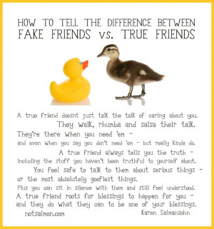 Fake friends vs. True friends. Good God this is so true!! Isn't it a ...