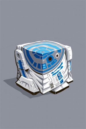 r2d2 crushed funny iphone wallpapers iphone 5 s 4 s 3g wallpapers