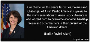 of Asian Pacific Americans, speaks to the many generations of Asian ...
