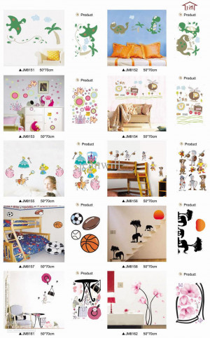 JM Series 50x70cm Removable Wall Stickers Decals Mural Art Wall ...