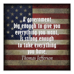 Quotation about Limited and Big Government Photographic Print