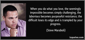 , the seemingly impossible becomes simply challenging, the laborious ...