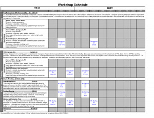 Workshop Schedule Toyota Production System Support Center picture