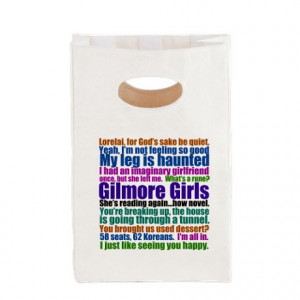 ... Gifts > Cute Bags & Totes > Gilmore Girls Quotes Canvas Lunch Tote