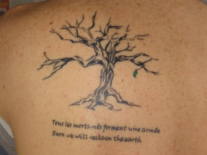 ... an old gnarled tree. Shortly thereafter, it appeared on his shoulder