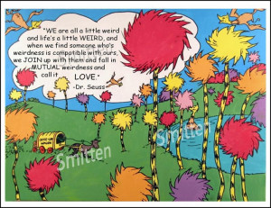 Dr. Seuss Weird Love Quote Art Print Card