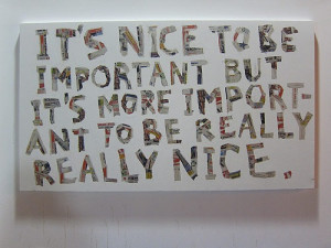 Just be nice!