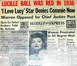 love Lucy - Newspaper Headline