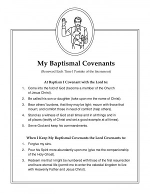 Lds Baptismal Covenants Baptism Covenants