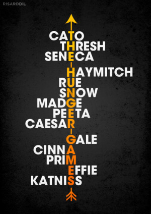 art Typography The Hunger Games hunger games Poster no clove glimmer ...