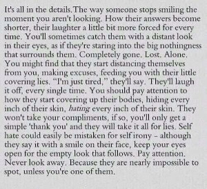 It's all in the details. #selfharm #selfhate #depression