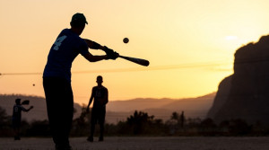 Boys playing baseball in Vinales Cuba (05 March 2011) © Martchan ...