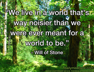 Meditation Quote 62: “We live in a world that’s way noisier than ...