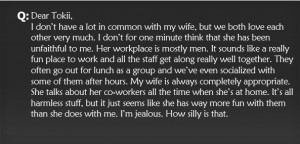 Ask Tokii – Jealously and Wife’s Work