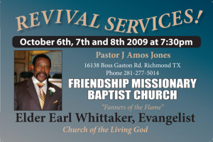 church revival program homestead fl revival church service flyer ...
