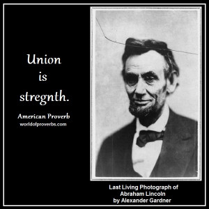 Famous Quotes: Union is strength. ~ English Proverb, American [19155 ...