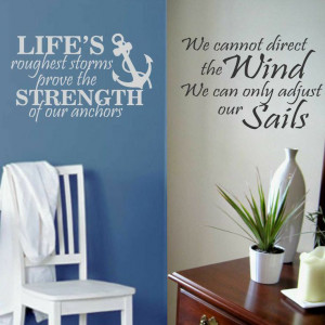 Vinyl Wall Lettering Strength of Anchors or Adjust Sails Nautical ...