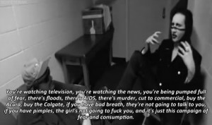 television, quote, bw, news, documentary, fear, murder, marilyn manson ...