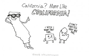 California? More like Coolifornia! *California is wearing sunglasses ...