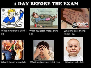 One Day Before Exam Funny
