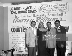 Audrey Williams and others in front of her Country Music Talent Show