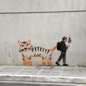 tiger with #kid #streetart in #BGC #BonifacioHighStreet #Taguig # ...