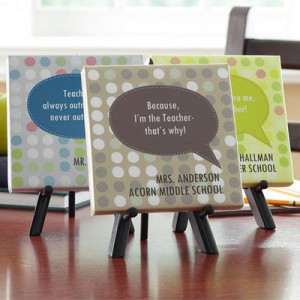 Personalized Teacher Canvas Keepsake Gift - Teacher Quotes