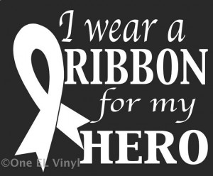 Lung Cancer Quote White lung cancer ribbon for