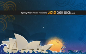 Sydney Opera House Line Art Vector