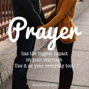 am there. Matthew 18:20. A couple that prays together...stays together ...