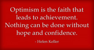 Optimism - Hope - Confidence