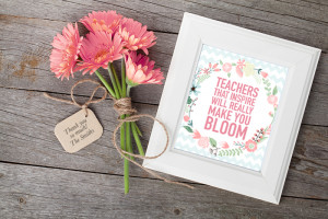 the printable, plus gave each of them a beautiful bouquet of flowers ...