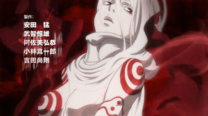 ... Deadman Wonderland..When the lullaby stops she turns into The Red Man