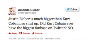 Justin Bieber Superfan Burns Kurt Cobain By Saying He Wasn't Huge on ...