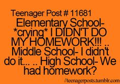 ... we had homework?.?