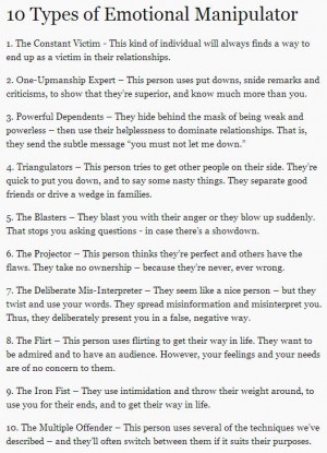 10 types of emotional manipulators - this is so important to watch out ...