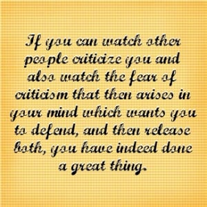 Fear Of Criticism