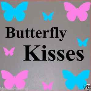 ... -Kisses-vinyl-wall-decal-nursery-wall-quote-butterfly-wall-decor