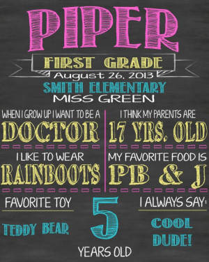 First Day of School Printable Poster Milestone by FlyOnTheWallink, $12 ...