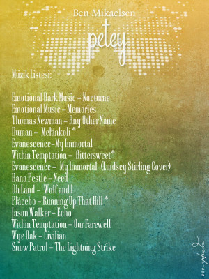 Blog Tur #10 || Petey - Ben Mikaelsen || Müzik Listesi